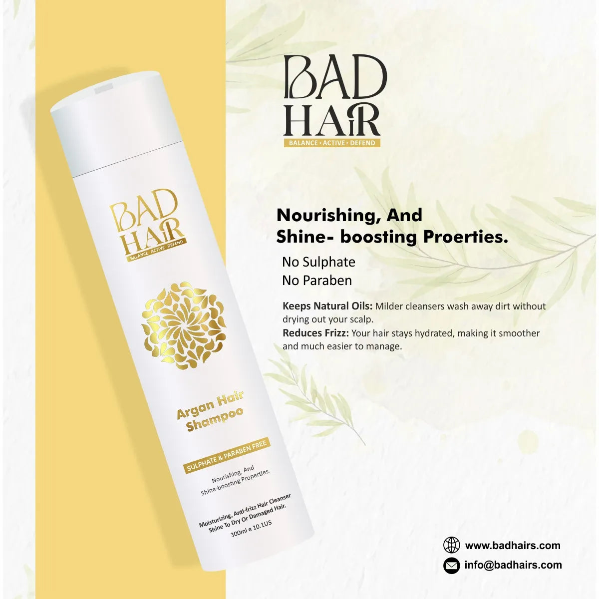 Argan Hair Shampoo | BAD HAIR