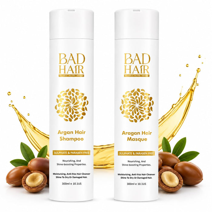 BAD HAIR Argan Hair Care Combo Shampoo and Hair Masque